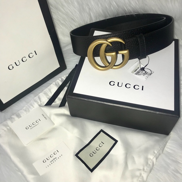 ❌SOLD❌ NWT [GUCCI] AUTHENTIC Double G Leather Belt - Picture 2 of 8